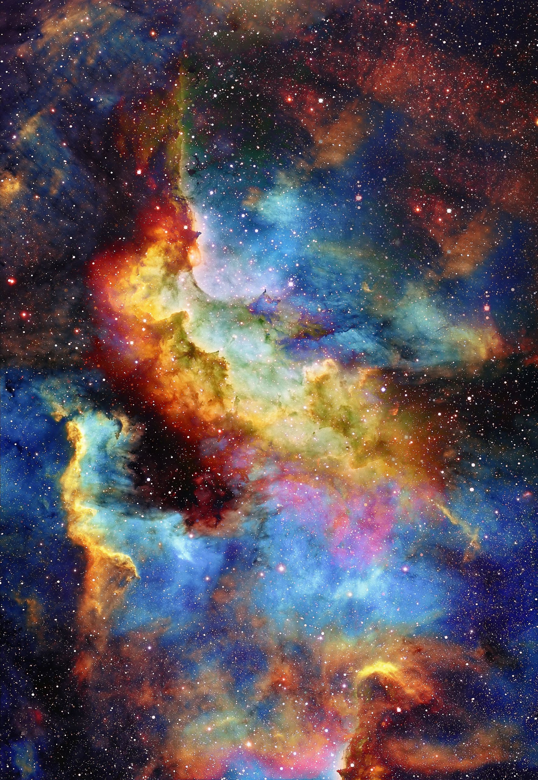 Colorful space nebula